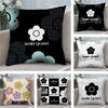 Fashion MMary Quant Cushion Cover Soft Plush Fabric DoubleSided Printed Sofa Cushion Cover for All Seasons Home Decor Gift