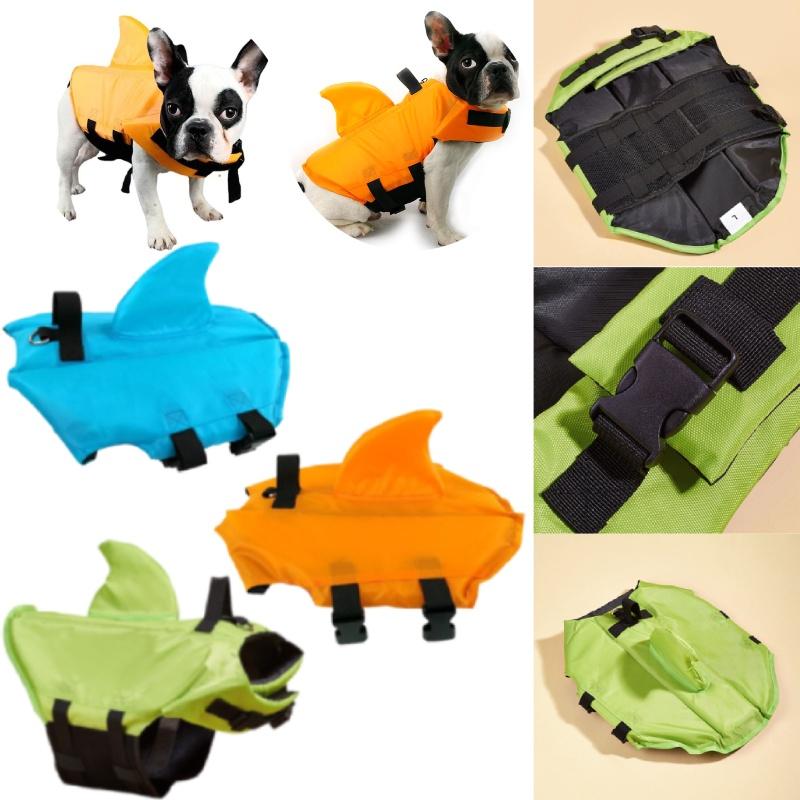 Stylish Wangupet Shark Fin Pet Life Jacket For Small And Large Dogs