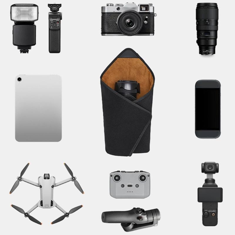 Avvolgi per fotocamera, Avvolgi protettivo, Panno autoadesivo Magics, Avvolgi per fotocamera con protezione antigraffio per obiettivo, Pieghevole, Lavabile, Custodie per obiettivi