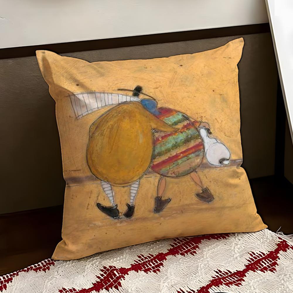 Painting SSam Toft Art Cushion Cover Reversible Soft Durable Pillow Cover Home Car MultiScene Use for Daily Comfort