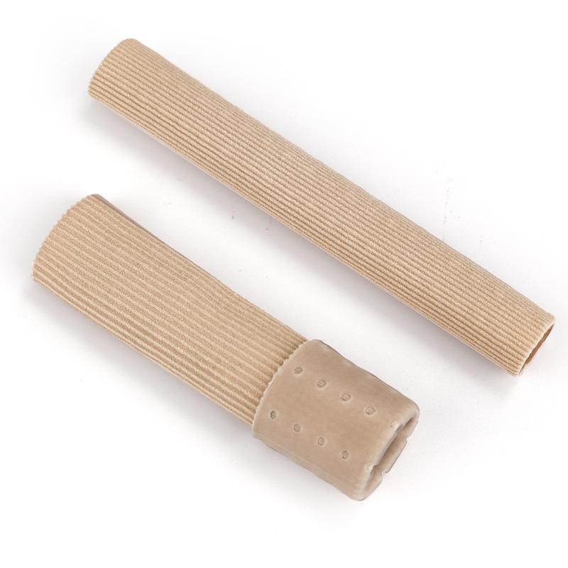 Protège-orteils en gel de fibres perforées Doux Respirant Protège-doigts Talons hauts Anti-usure Couvre-cors Peut être coupé et frit