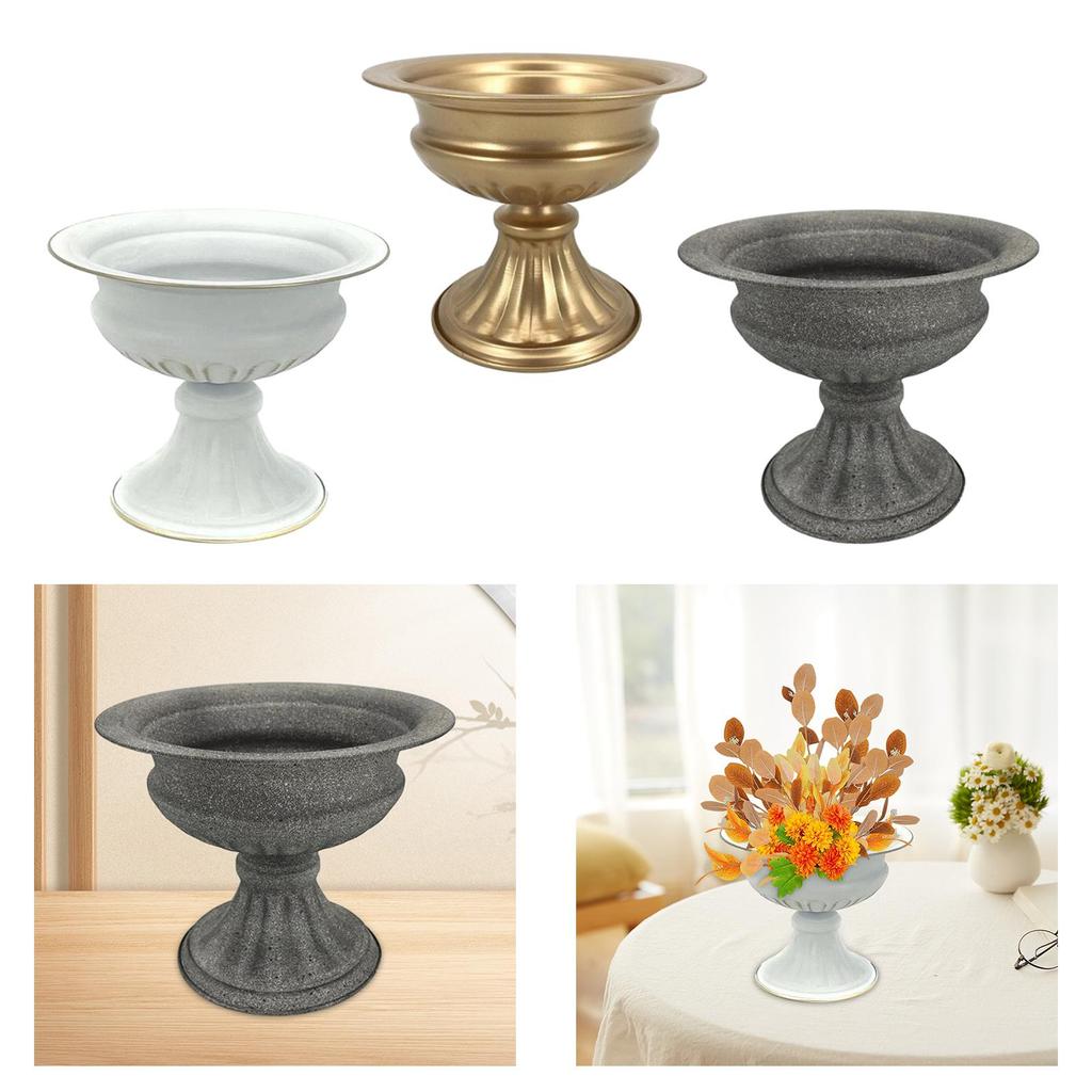 Flower Vase European Style Metal Flower Pot Floral Arrangement Planter Vase for Tabletop Bar Holidays Living Room Anniversary