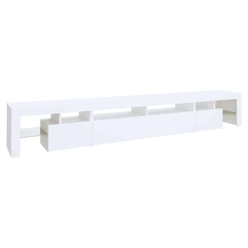 Vidaxl Szafka Pod Tv Z Oświetleniem Led, Biała, 260X36,5X40 Cm