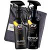 K2 Purio Satina Pro Dressing For Cleaning The Cockpit Interior Microfiber 2X1L