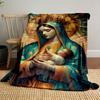 Our Lady of Guadalupe Baby Jesus Themed Blanket  Printed Blanket for Living Room Bed Couch lunch break Soft Cozy Blanket for Friend's festival Gift