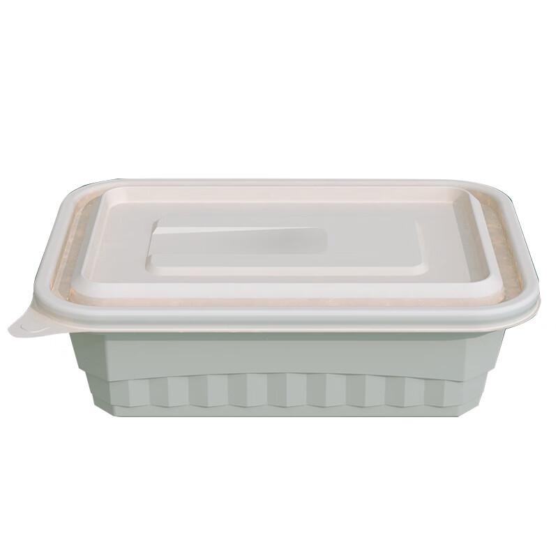 Disposable Corn Starch Rectangular Meal Box with Lid