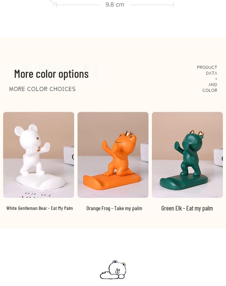 Cute Animal Phone & Tablet Stand: Bear, Frog & Rabbit Decoration for Home or Office