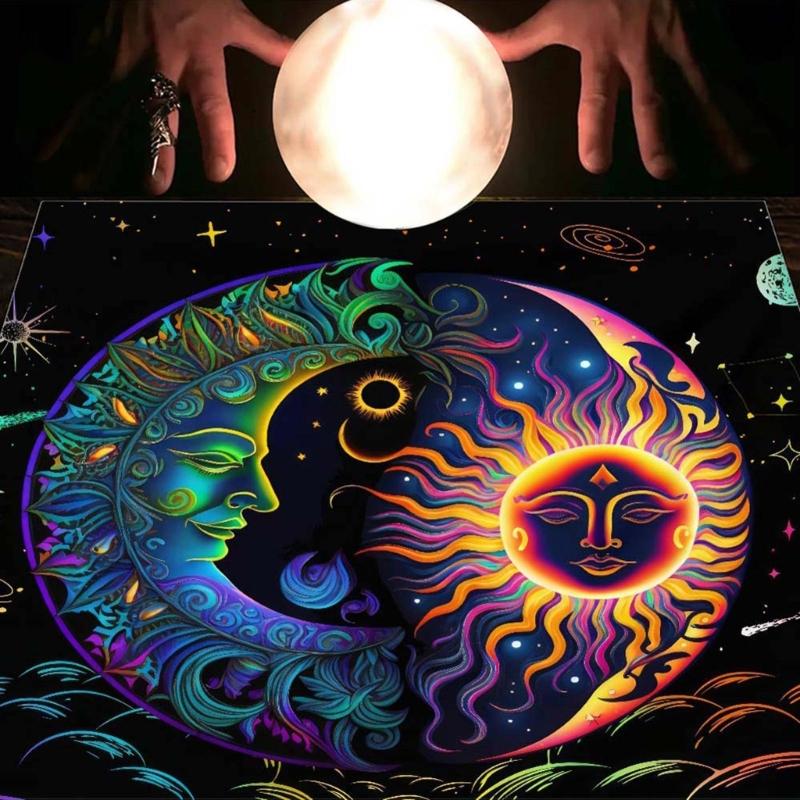 Mystical Cloth Tarot Tablecloth Table Cover for Kitchen Dining Party Decors