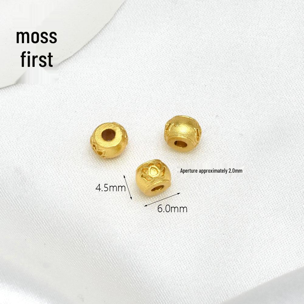 Copper-Plated Sand Gold Spacer Beads for DIY Jewelry: Ideal for Handmade Bracelets, Necklaces, Wristbands, and More.