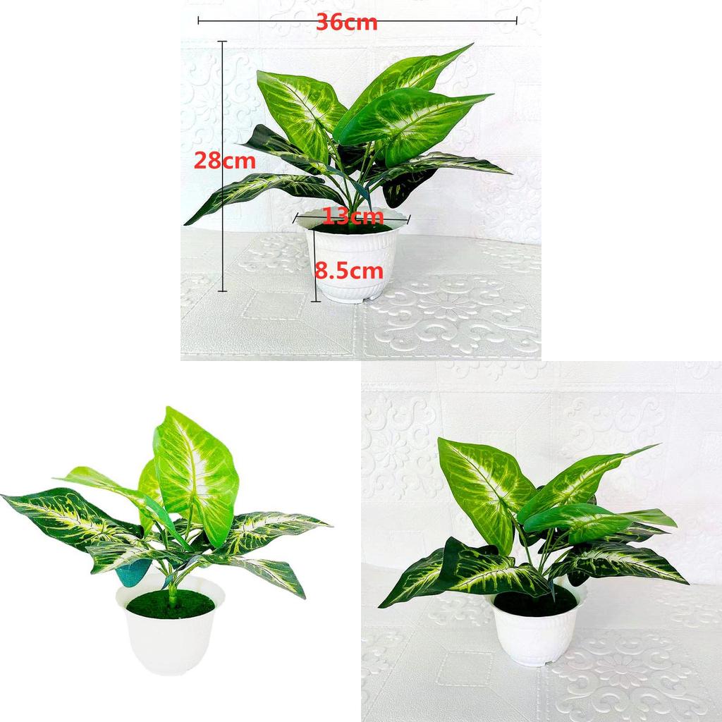 Kunststoff-Blumentopf mit 9 Hufenblatt-Köpfen für Heimdekoration und Innenarchitektur