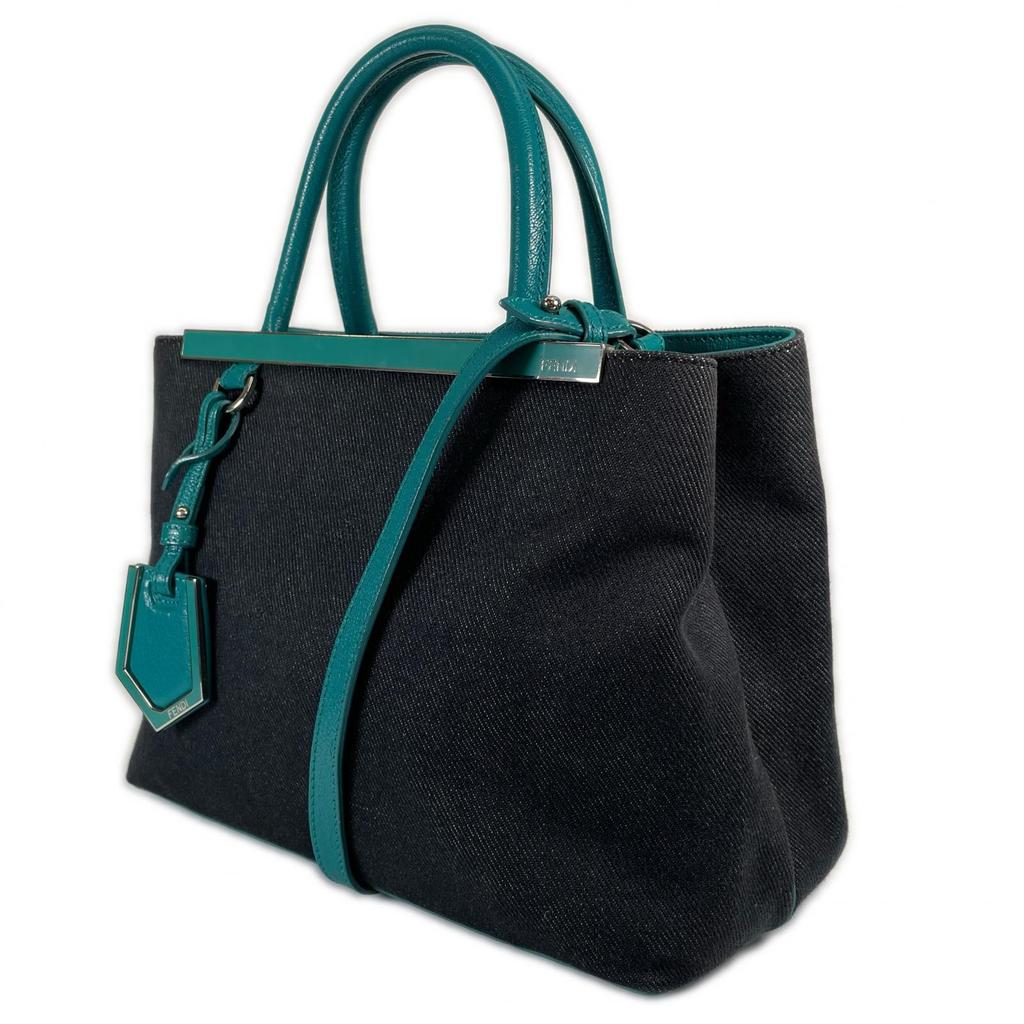FENDI Petite to Jules 8BH253-V9W 149-2575 Handbag Navy Women 2-Way Denim used