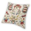Federa Quadrata Suzani Bohemien Vintage Poliestere Lino Velluto Fantasia Zip Federa Decorativa Copricuscino per la Casa