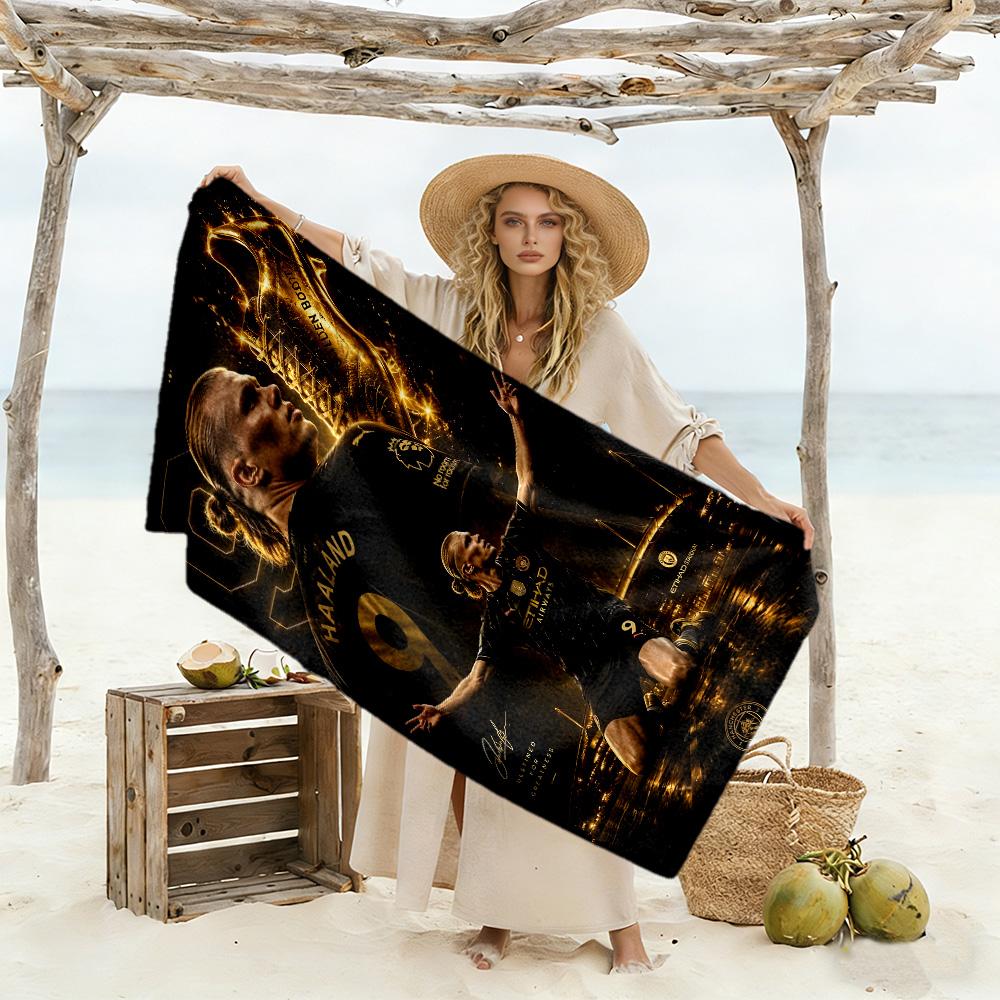 Football Player Celebration Beach Towel High Absorbency & Quick-Dry Comfortable Lightweight Perfect for Traveling Yoga Camping and Swimming
