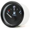Automotive Fuel Gauge with 12V Operation White LED Lighting and Black Rim Designed for tallation on Car trument Panels