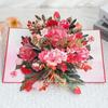 Teacher's Day 3D Pop-up Butterfly Card with Fresh Flowers for Girlfriend