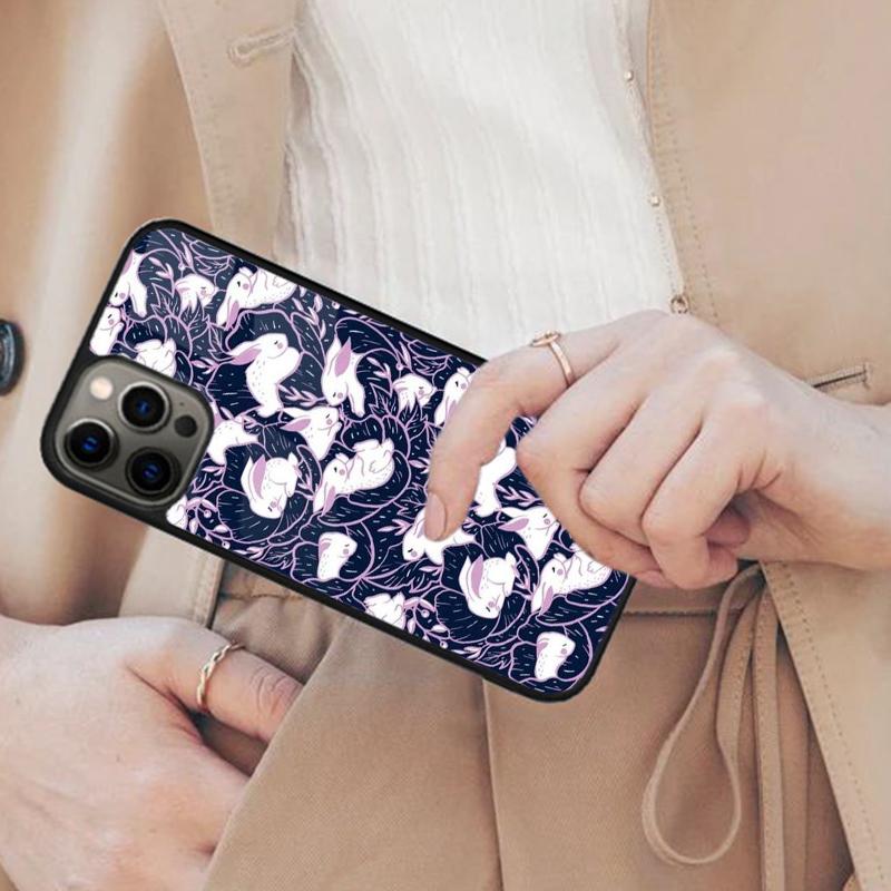 cartoon rabbits pattern Magnetic Phone Case For APPLE iPhone 17 Air 16 14 13 12 Pro Max 15 Plus Wireless Charge MagSafe Cover