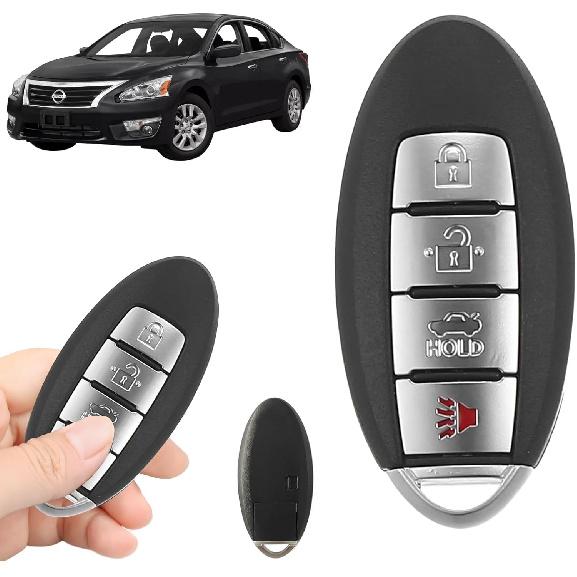 

Replacement Keyless Entry Remote Car Key Fob with Insert for Nissan Altima Maxima 2013 2014 2015 | 433MHz KR5S180144014 | 4-Button 47 Chip