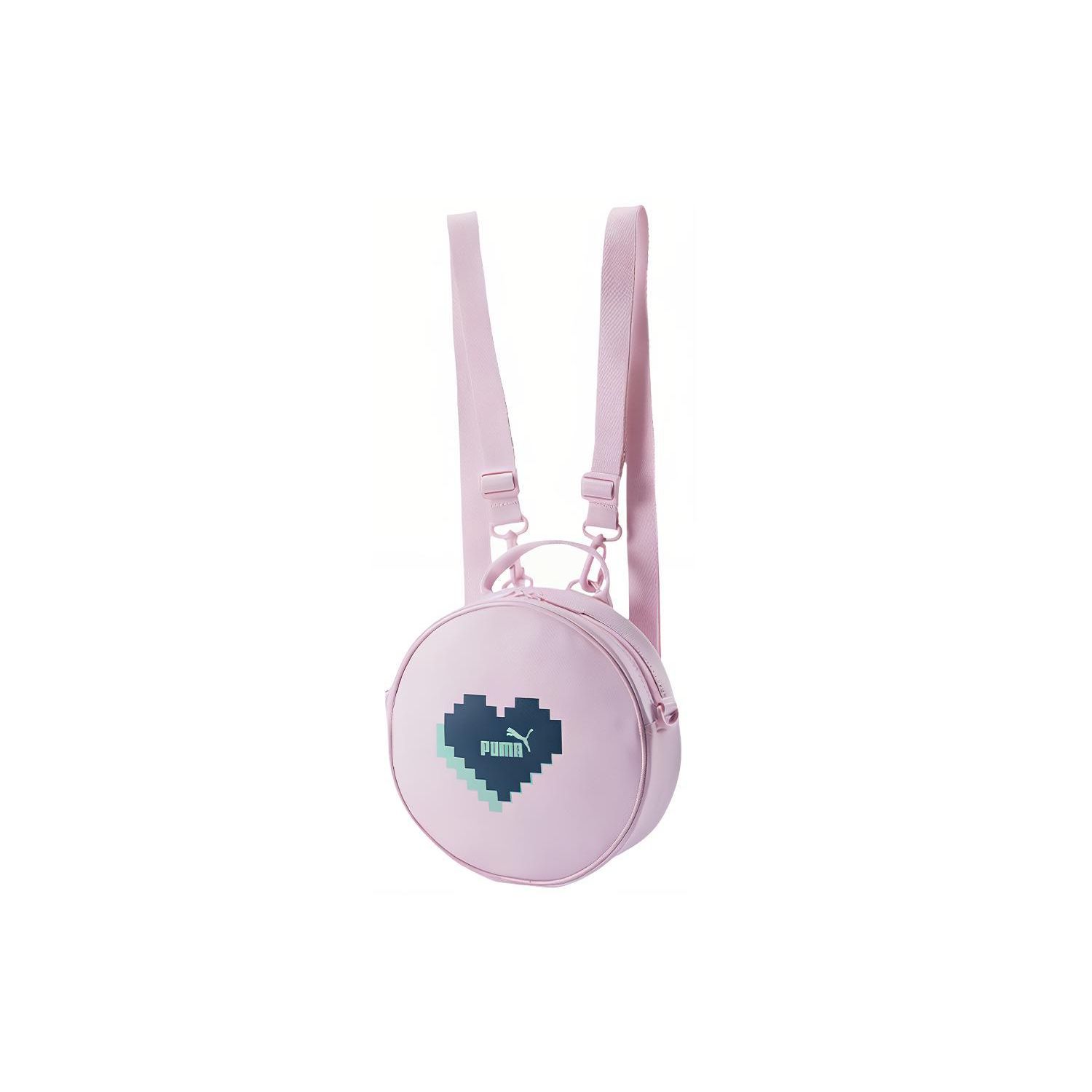 Puma Heart Logo Print Zipper Closure Mini Backpack Women Backpack Pink 076960-01 Pink 13460₽