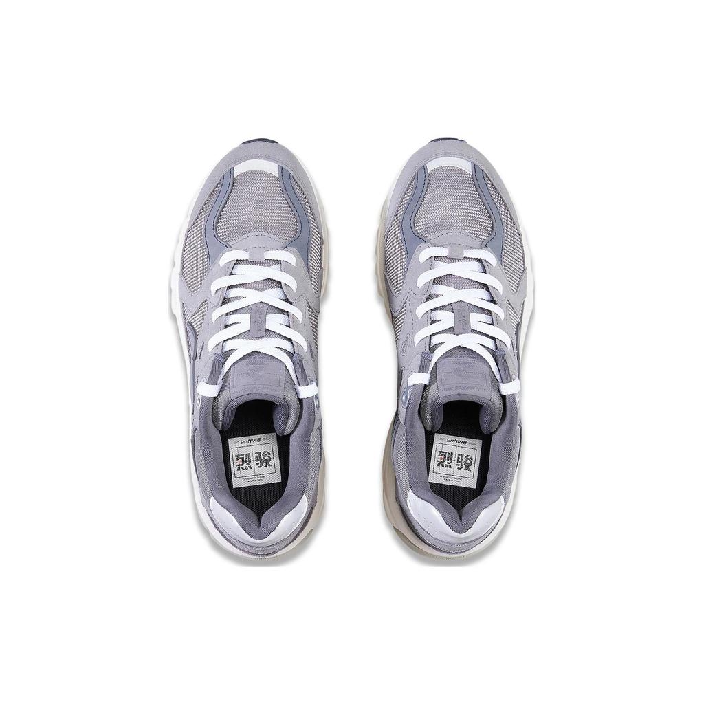 Li Ning Furious Rider Runner Abrasion Resistant Slip Resistant Cushioning Low Top Casual Shoes Women's Gray AZGT012-1