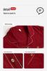 Couple's Pajamas Set: Women's Spring/Autumn Long Sleeve, Men's Red Pure Cotton Loungewear for Weddings or Birthdays
