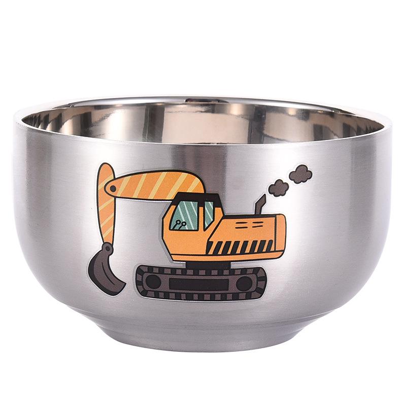 Children's Cartoon Zodiac Insulated Stainless Steel Bowl - Food Grade, Double Layer, Anti-Fall Design