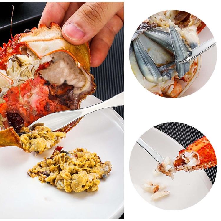 Meeresfrüchte-Werkzeugset Krabben-Garnelen-Zangen Löffel-Set Hummer-Krabben-Knacker Zubehör