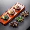 Retro Golden Toad Statue Resin Color Changing Tea Pet Lucky Tea Figurine Ornaments Can Raise Tea Set Decoration Accessories Gift