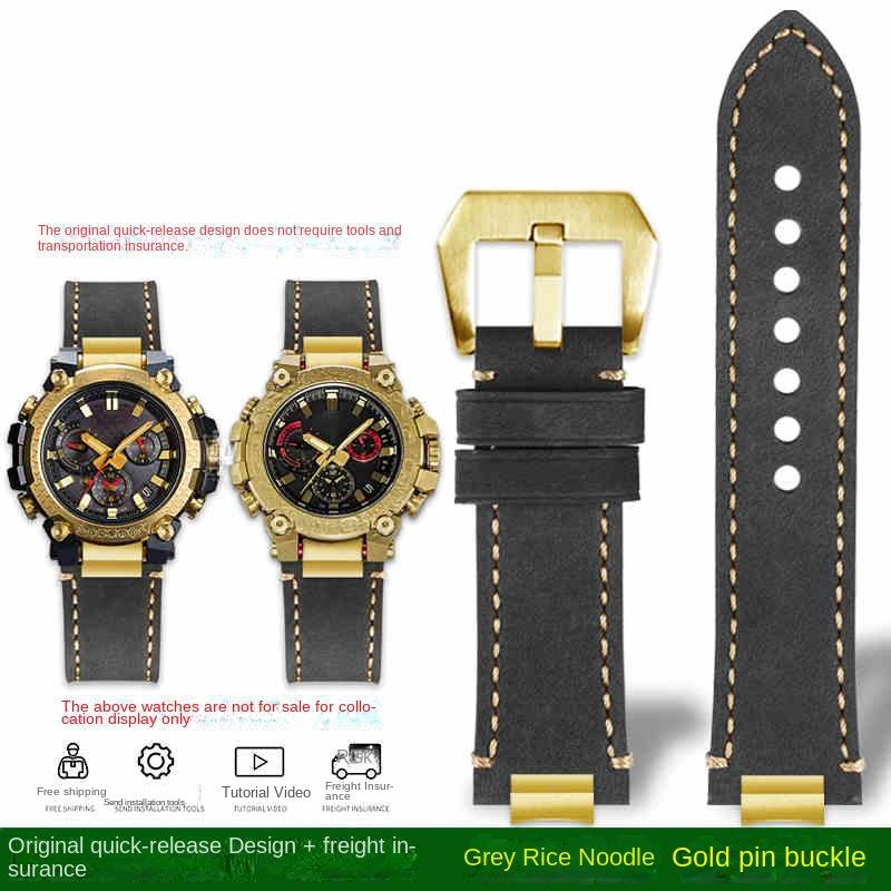 Schnellwechsel MTG B3000 Retro Leder Uhrenarmband Für Casio MTG-B3000B/BD Edelstahl Adapter Herren Rindsleder Uhrenarmband
