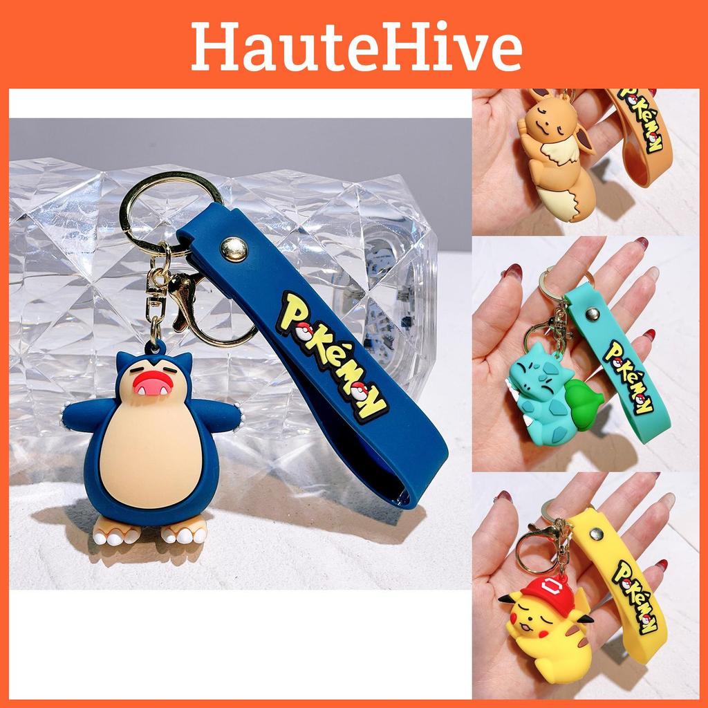 Adorable Pikachu Keychain Cute Psyduck Squirtle Figurine For Bags And Backpacks