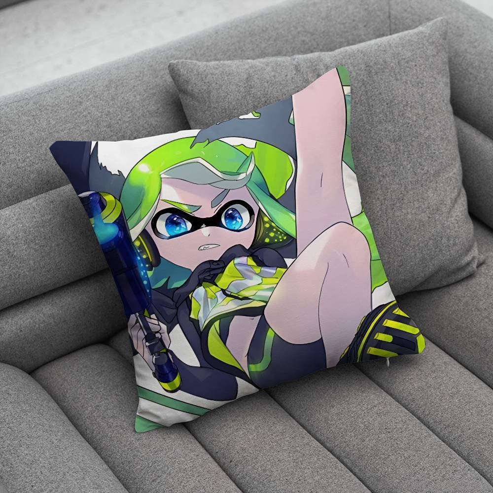 Splatoon Agent Pearl Inkling Creative Patterned Pillowcases for Interior Decoration Office Living Room Home