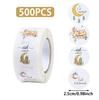 EID Mubarak 500pcs Roll Stickers Ramadan Kareem Gifts Packaging Seal Stickers Islam Muslim Festival Party Decor EID Gift Labels