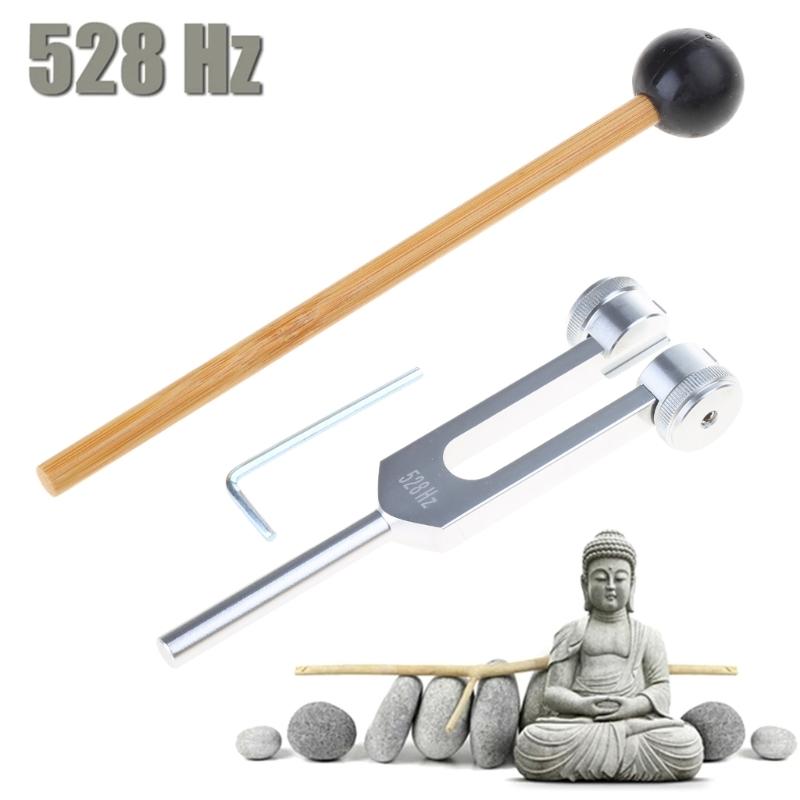 Stimmgabel 528Hz Stimmgerät Chakra zur DNA-Reparatur Klangheilung Tragbares Schlägel Stimmgabel-Set Verwendet für Mädchen/Jungen/Eltern