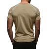 Men Casual Three Button Short Sleeve Henley Shirt Trim Raglan Crewneck Lightweight Summer Top