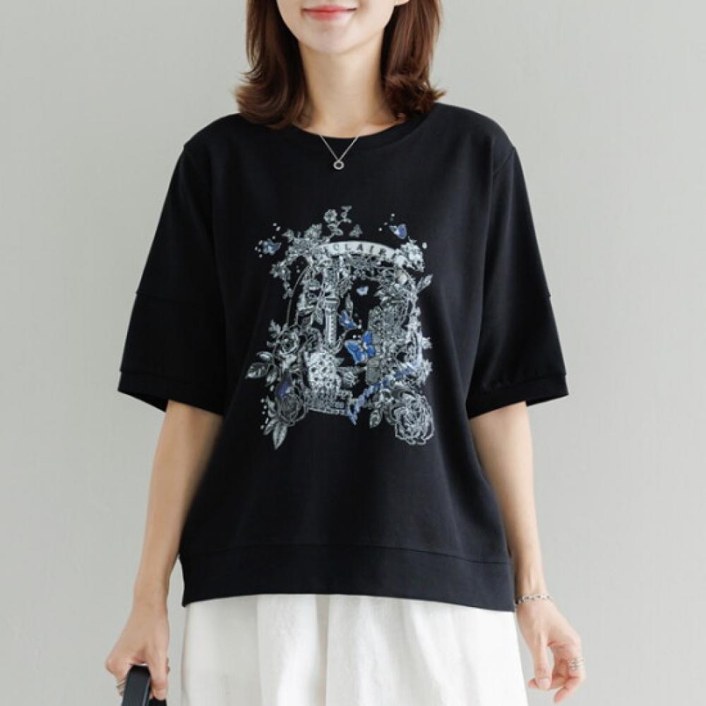 Dedra Melion PrinTing T shirT Tbe3321