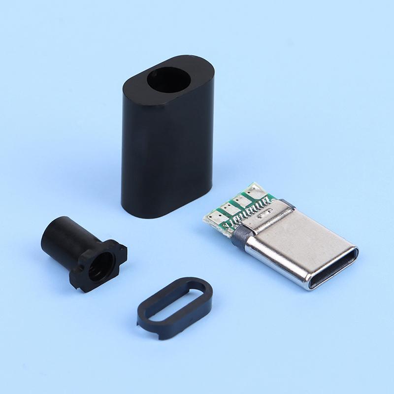 2Sada Typ-C Mirco Usb 3.1 Vysokoproudý Rychlonabíjecí Konektor Zástrčka Samec DIY Opravné Příslušenství