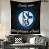 FC Schalke 04 logo  Wall Hanging Printed Fabric Blanket Decorative Tapestries for Bedroom Living Room Home Decor
