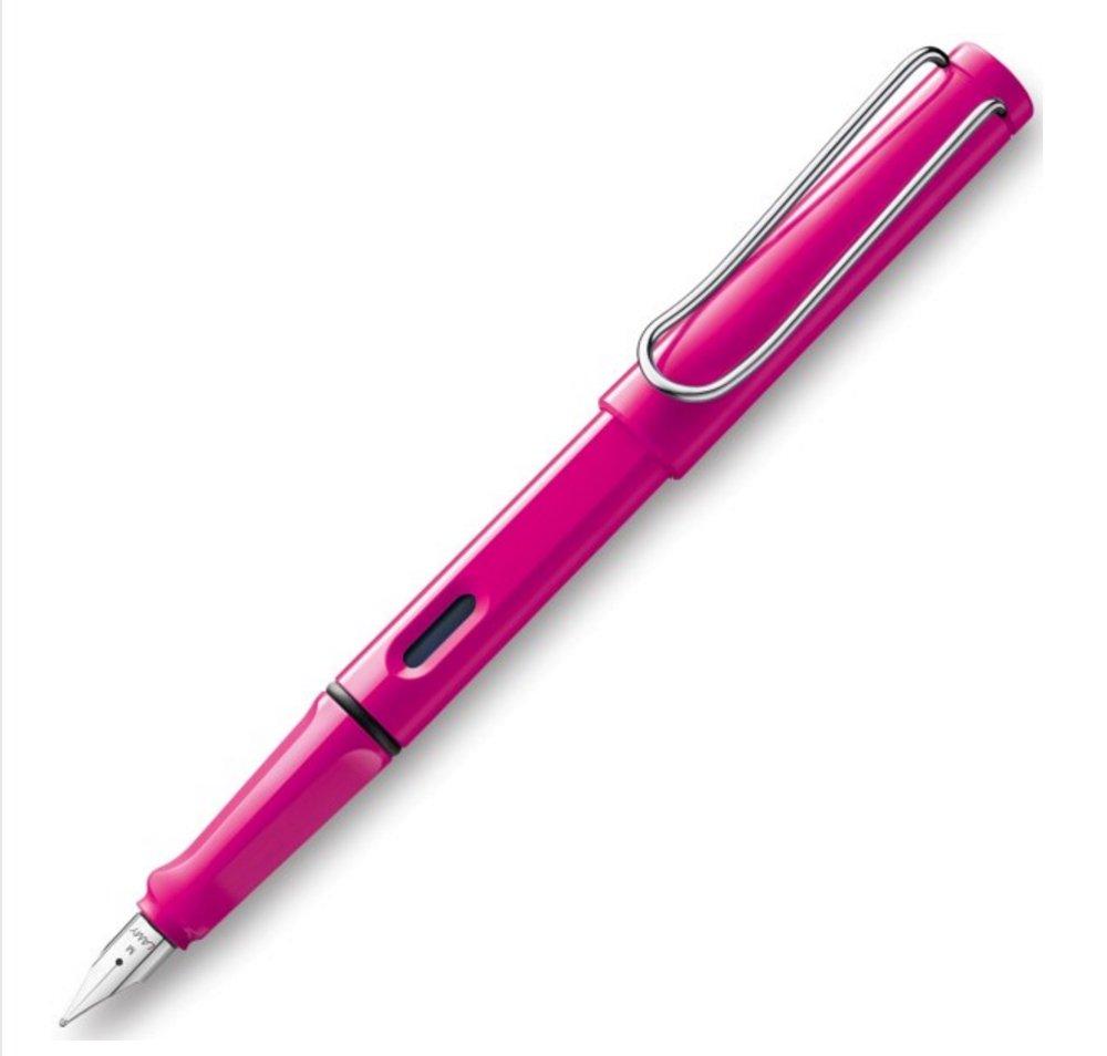 LAMY Safari Pink Fountain Pen, Left-Handed (LH, Medium-Sized) [Used]