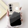 For Infinix Hot 50 50i 4G X6882 X6531 Case Liquid Silicone Soft TPU Back Cover Hot50 Hot50i Phone Funda Gothic Black Night Shell