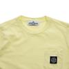 STONE ISLAND T-Shirt Kids Solid Color Round Neck Short Sleeve Pocket Casual Kids Tops Yellow 781620347-V0031