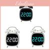 Modern Minimalist Metal Alarm Clock With Led Digital Display And Loud Ringtone For Bedroom Use
