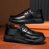 Fashion High Quality Men's Casual Leather Lace-up Shoes Outdoor Anti-Slip Thick Bottom Casual Business Work Shoes Fashion Walking Shoes