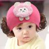 Cute Rabbit Animal Baby Girls Boys Woolen Yarn Knit Wig Hat Skull Cap Beanie