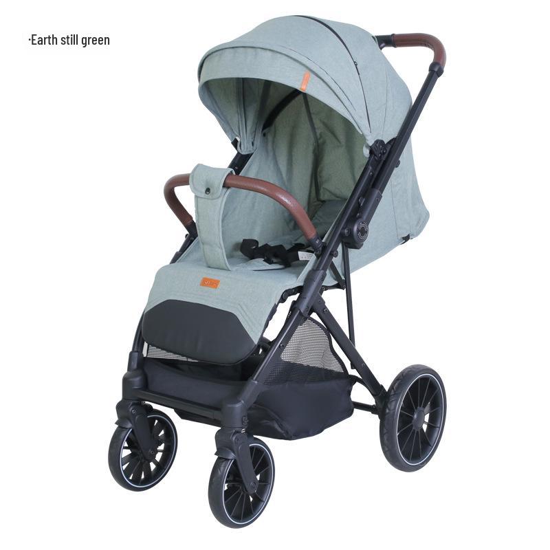 He Bao Baby Stroller: Reinforced Two-Way, One-Key Folding, High-Landscape Pram