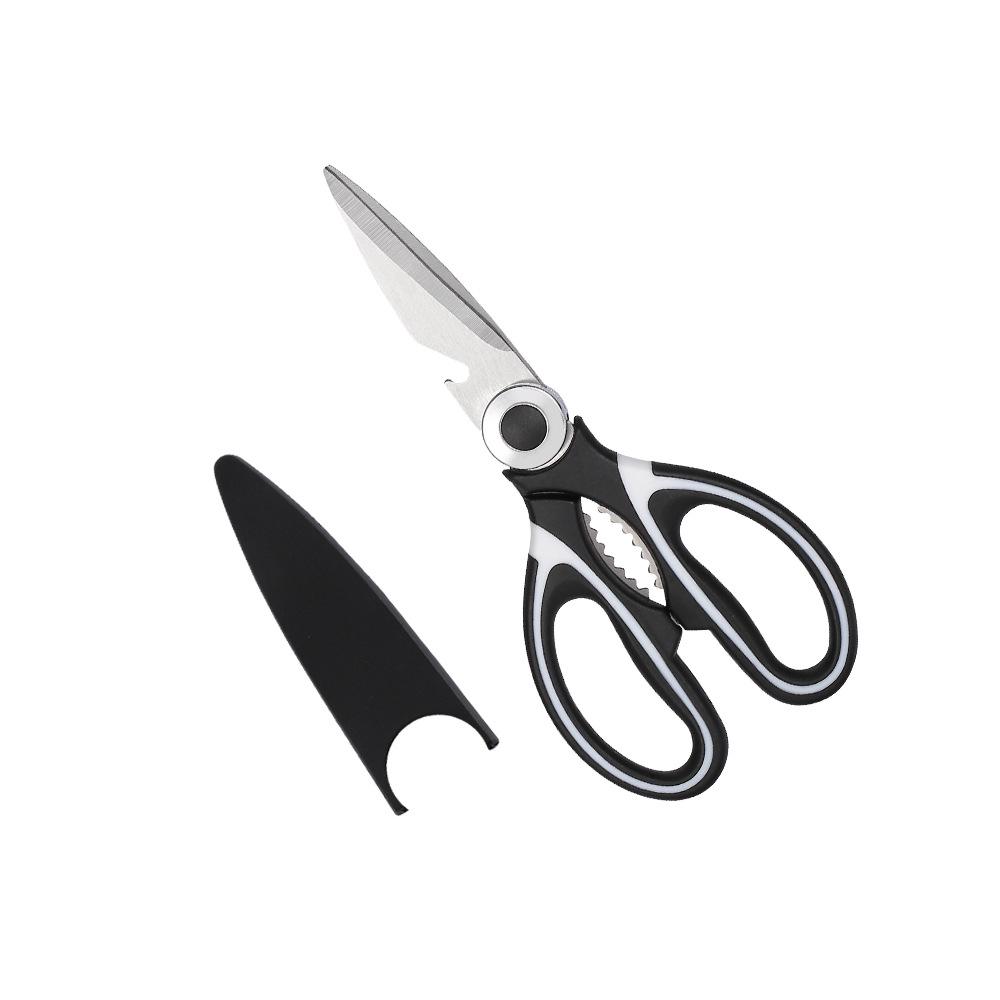 Large Stainless Steel Multifunctional Kitchen Scissors for Cutting Vegetables, Fish, Chicken, Duck, and Barbecue