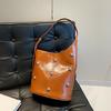 Water Bucket Bag For Women With Pu Material And Rivets For Daily Casual Use