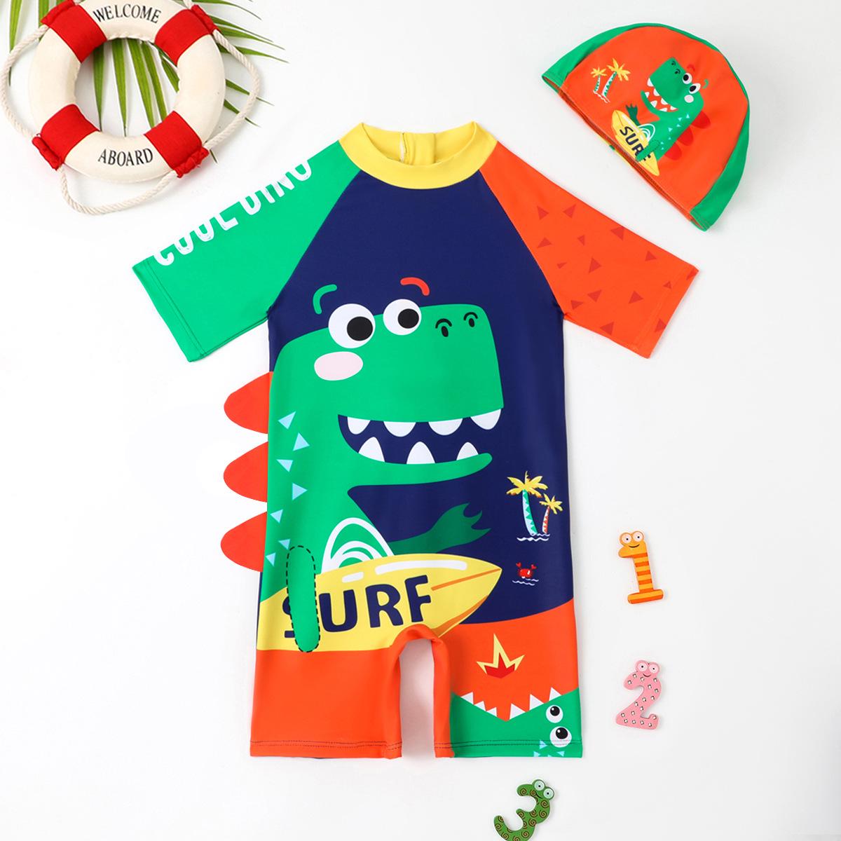 

Детский слитный купальник с хвостом динозавра - Новый стиль 2025 6 Years темно-синий