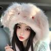 Women's Winter Plush Hat with Scarf & Ear Protection: Cold-Proof, Warm, and Thickened.