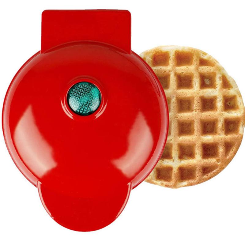 US-Stecker Tragbarer Mini Elektrischer Waffelmaker Antihaftbeschichtete Pfanne Leicht zu Reinigen Kinderfrühstück Toaster Maschine Eierkuchen Sandwich