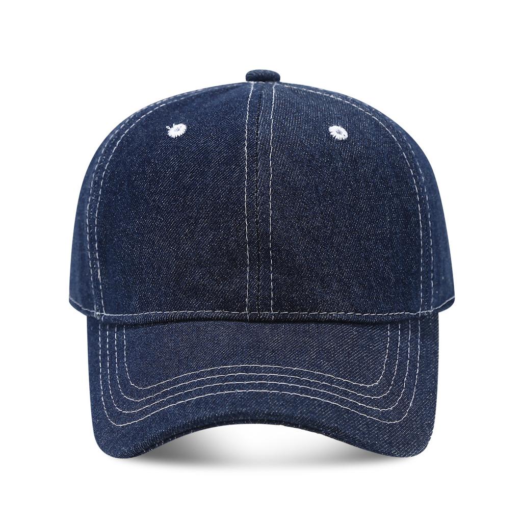 1PC Fashion Solid color denim baseball cap for women Korean casual duckbill cap for men summer sun protection cap