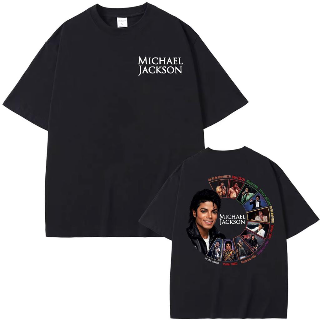 Michael Jackson King of Pop MJ Fan Gift T-shirt Men Women Fashion Hip Hop Streetwear Y2K T-shirts High Quality Cotton Tee Shirt
